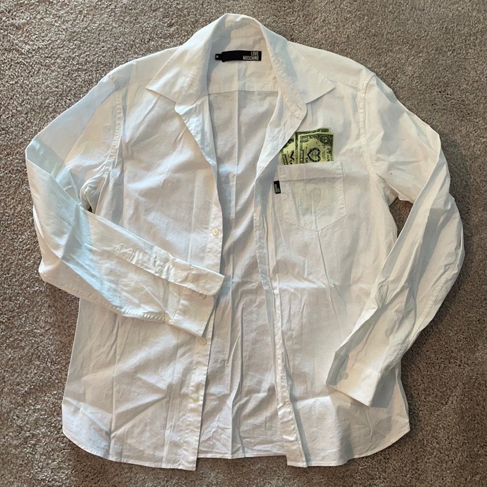 Love Moschino “Money in Pocket” Button Down